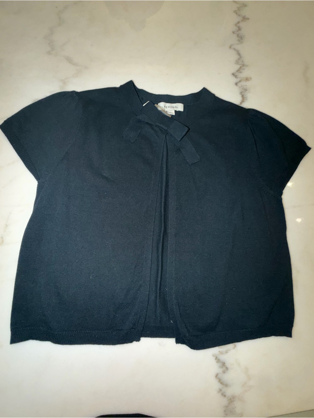 Merona Women’s Black Bow Front Cardigan Sweater Size Large NWT Knit